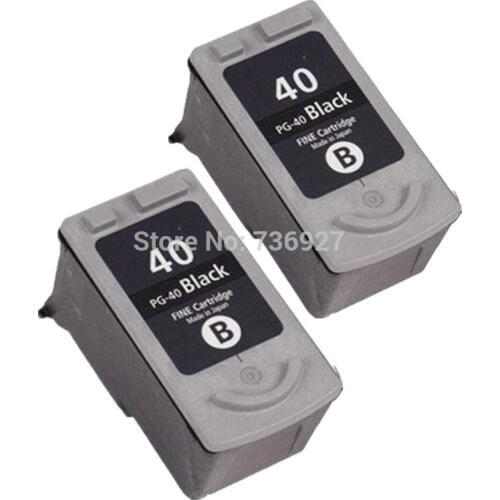 2 Black PG40 PG-40 Remanufactured Ink Cartridge For Canon PIXMA MP210 MP220 MP460 IP1300 IP1900 printer