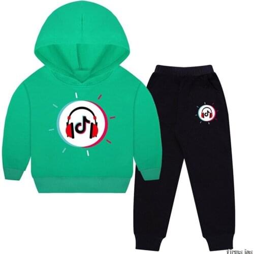 Childrens clothing shirt fashion hoodie Tik Tok boys and girls funny hoodie+sweatpants speed delivery