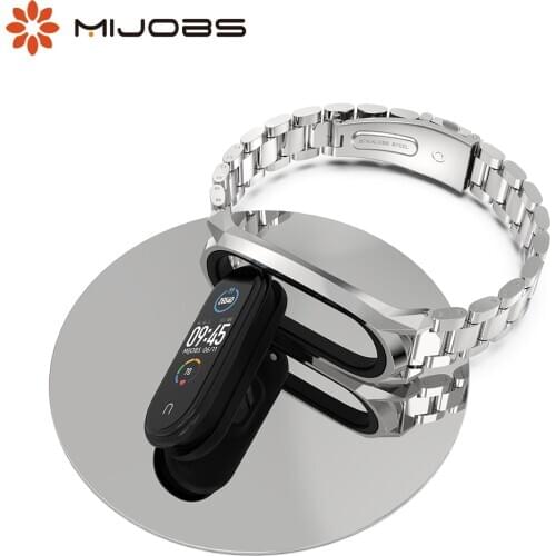 For Mi Band 5 Strap Smart Bracelet for Xiaomi Correas Bend 4 Wristbands Metal Wrist Belt Pulseira Opaska for Miband 3 4 5 NFC