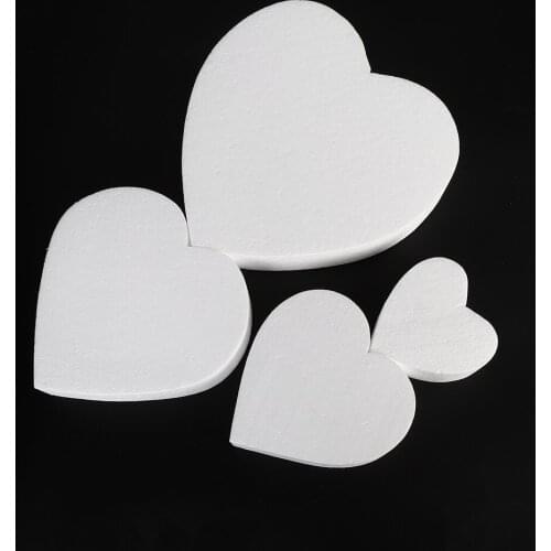 Model Heart Shaped Cake Foam Mould 4/6/8/10 Inch Kitchen Accessories Sugar Craft Dummy Party Practice Round Wedding Decoration