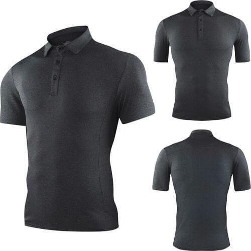 2021 mans T-shirt male summer classic Polyester short sleeve shirt male casual solid t-shirts golf tops business t shits shirt