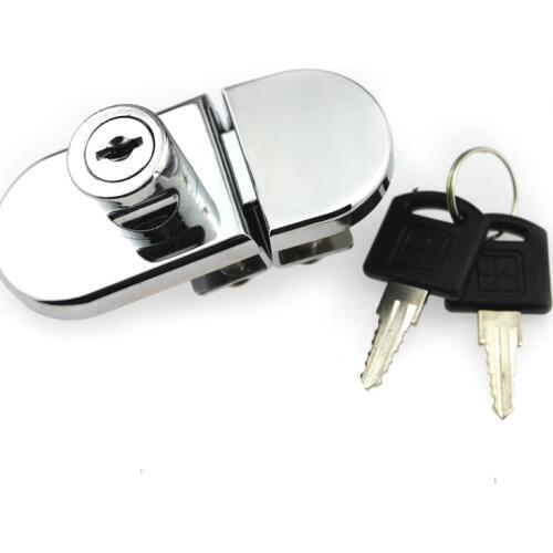 Hotsale 1Set Double Glass Door Lock Shopping Malls Showcase Mobile Phone Display Glass Cabinet Locks Keyed Alike/Keyed Different