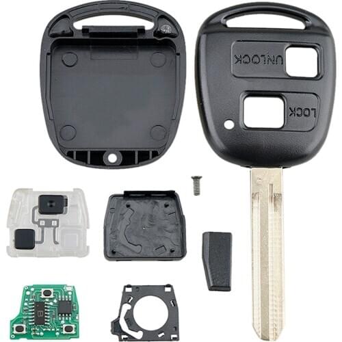 Car Smart Remote Key 2 Buttons 4C Chip Car Key Fob Fit for Toyota Corolla 2001-2007 304MHZ