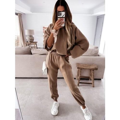 Two Piece Set Casual Tracksuit Women Autumn WomenS Sets Hooded Long Sleeve Hoodie Sport Pants Lady Suit