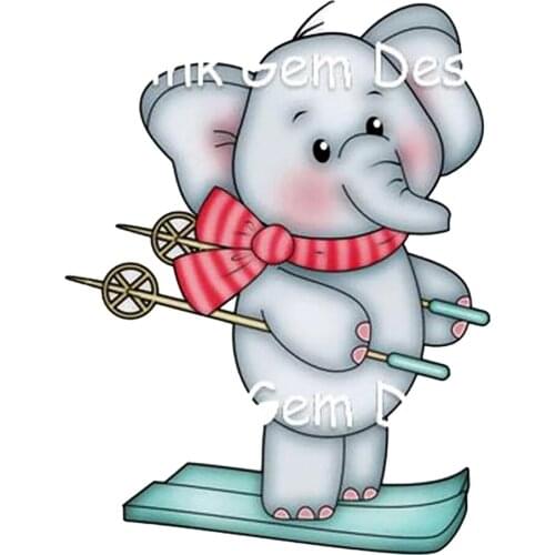 Love Skating Elephant DIY Handicrafts Cutting Dies For Scrapbooking Album Stamp Paper Card Embossing Hand-made Paper
