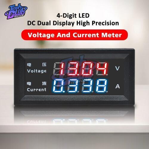 M4430 0.28" Dual LED Display Mini Digital Voltmeter Ammeter DC 0-200V 10A Panel Amp Volt Voltage Current Meter Tester Detector