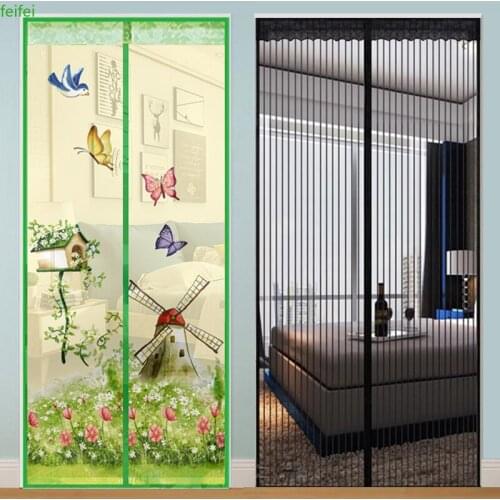 Hands-free Magnetic Mosquito net door screen mesh Automatic Closing Anti Mosquito Insect Fly Bug door curtain net Custom Size