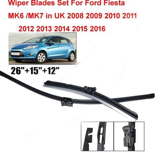 Front Windshield Windscreen Wiper Blades Set For Ford Fiesta MK6 /MK7 in UK 2009 2010 2011 2012 2013