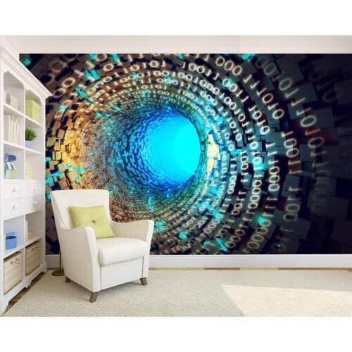 Custom wallpaper creative three-dimensional 3d extended space tunnel wallpaper living room bedroom large background wall обои