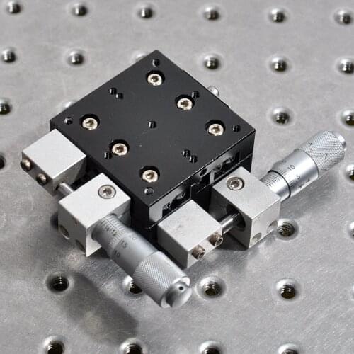 XY axis SELN LY50-LM manual precision cross rail type displacement fine adjustment sliding table aluminum 50mm