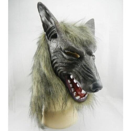 Easter Christmas New Year Party Wedding Horror Clown Latex Animal Head Masks Halloween Horror Wolf Mask