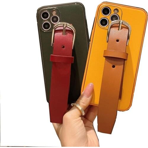 Suitable for IPhone 11/12promax 7/8plus Leather Wristband for Women Case for IPhone XSmax XR XS X Protective Sleeve