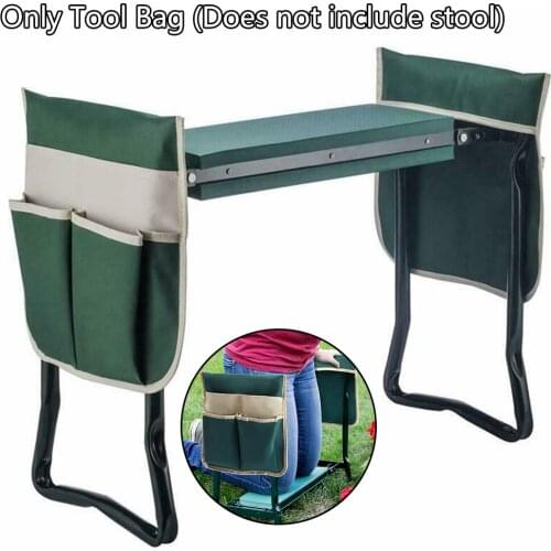 Portable Garden Kneeler chair Bag Storage tool Pouch Large Capacity 31*31cm Multi Pocket gardening Kneeling Chair