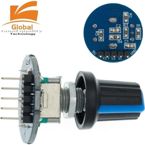 Rotary Encoder Original Module for Arduino Brick Sensor Development Round Audio Rotating Potentiometer Knob Cap EC11