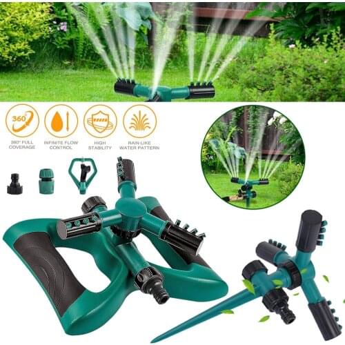 360 Degree Automatic Garden Sprinklers Watering Grass Lawn Rotary Nozzle Watering Head Rotating Water Sprinkler Garden Supplies