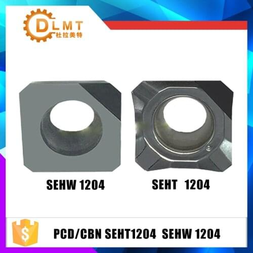 PCD CBN SEHT1204 SEHW1204 PCD CBN Inserts 2PCS CNC Inserts Suitable For Lathe Tools For Turning