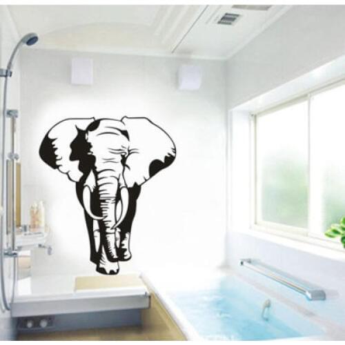 High Quality Carving Elephant 3D Wall Art Abstract Home Decal Wall Sticker Animal Modern Wall Decor Living Room Decoration Mural