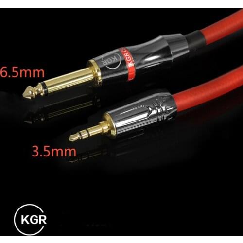 KGR high quality guitar musical instrument sound box cell phone conversion 3.5 to 6.5 to connect the cable to small audio cable