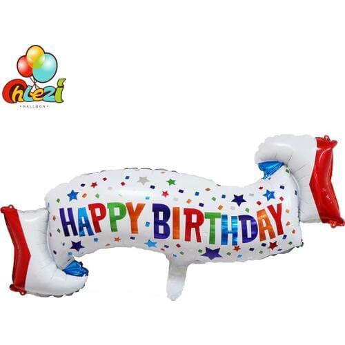 1 pcs 96cm*50cm Happy birthday decoration Foil balloon baby Birthday party banner inflatable Air balloon Kids toys New style