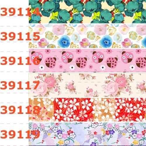 10yards - different sizes -Flowers pattern Grosgrain ribbon -beautiful flowers pattern printed ribbon