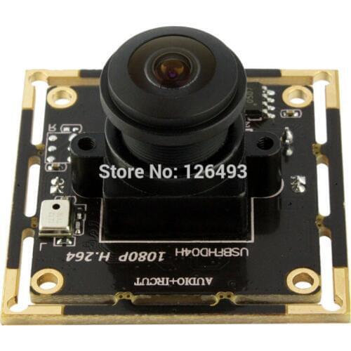 2.0 megapixel hd 1/3" CMOS AR0330 H.264 mini cmos fpv 180 degree wide angle fisheye lens webcam camera module