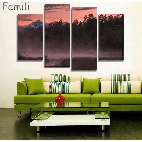4Pcs/set HD Printed ringerike norway ringerike Painting Canvas Print room decor print poster picture canvas Free shipping