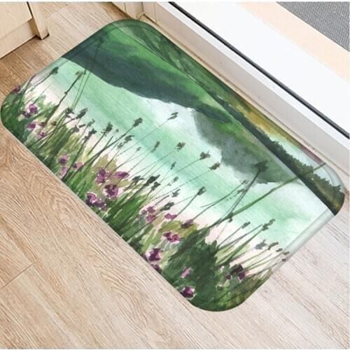 40x60cm Cute Diy Print Floor Mat Bathroom Ground Mat Slip Door Bath Pad Rug Living Room Carpet Scenery