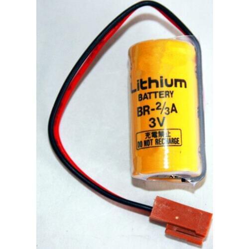 5pcs/lot New Original Battery BR-2/3A With brown Plug 3V 1200mAh PLC Li-ion Batteries For FANUC Free Shipping