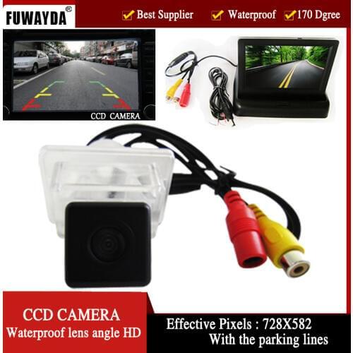 FUWAYDA CCD Car RearView Camera for Mercedes-BenzC/E/S/C/CL CLASS W204 W212 W216 W221 C207 with 4.3Inch foldable LCD TFT Monitor