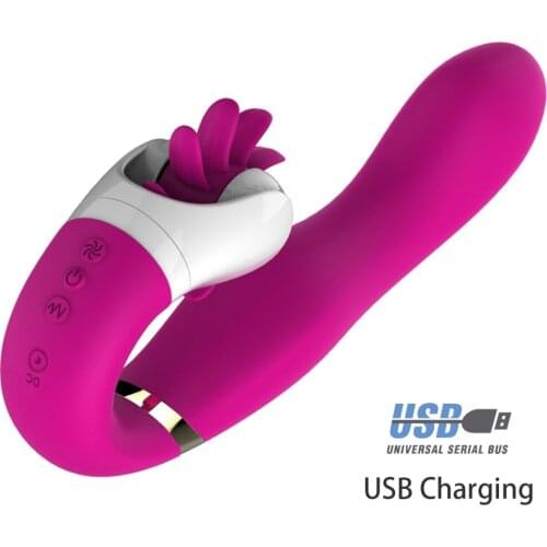 12 Speeds Tongue Licking Nipple Clitoris Vibrating Stimulator Sex Toys 360 Degree Rotation Dildo Vibrator for Women Masturbator