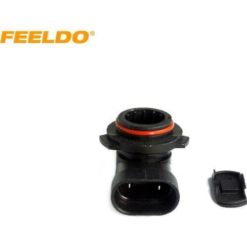 FEELDO 10Pcs Car 9012/H1R2 LED Bulb Socket Brake Turn Signal Light Harness Wire Plug Connector #FD-1044