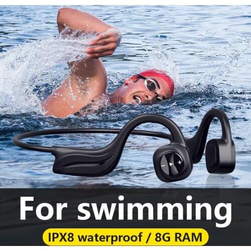 True Bone Conduction Headsets Professional Swimming Headphones open Ear Long Standby IPX8 Waterproof For Huawei Sony Xiaomi