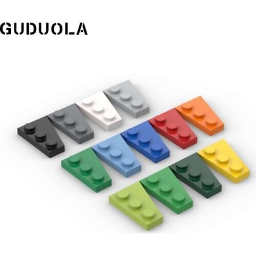 Guduola Plate 43723 Wing 2x3 Left Special Plate Bricks Left Plate 2x3 with angle Building Block MOC Assembly Parts 60pcs/lot