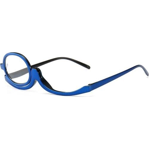 Makeup Reading Glasses 180 Degree Rotating Monocular Cosmetics Eyeglasses Fashion Women One Flip Up Lens Presbyopia Spectacles