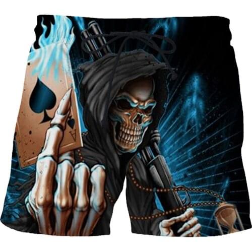 2021 Mens Pants Hot Sale Skull Horror 3D Printed Beach Short Shorts Anime Pants Streetwear Clothing Short Casual Beach Pants