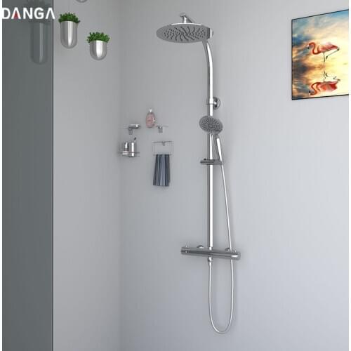 Shower Faucet Set Shower System Brass Faucet Shower Bathroom Faucet Booster Nozzle Wall-mounted Shower Head Big Top Shower