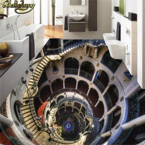 Beibehang Custom Custom Mural Wall paper 3D Landscape Floor Painting Vinyl Waterproof Wallpaper For Kitchen Living Room Bathroom