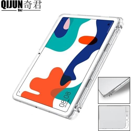 Tablet case for Huawei MatePad 10.4" 2020 Pen tray soft shell TPU cover Transparent protection bag capa for BAH3-W09 BAH3-AL00