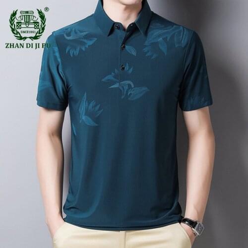 Graphic Printed Short Sleeve Polo Shirt Men Thin Ice Silk Summer Casual Lapel Business Cool Streetwear Male Hipster Polo Shirt