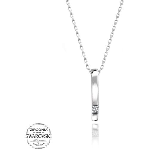 Silver 925 Sterling Swarovski Zirconia Cubic Zirconia Solitaire Pendant