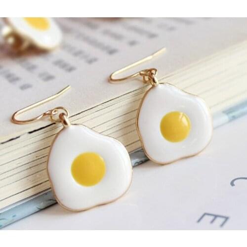 Fashion Simple Cute Colorful Acrylic Animal Bear Egg Dangle Earrings For Girls Women Children Birthday Gift Lovely Jewelry