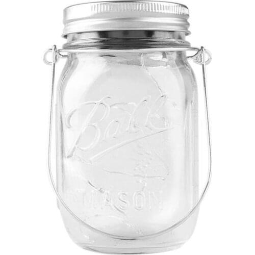 LED Solar Glass Night Lamps Fairy String Lights Outdoor Hanging Mason Jar Lights for Garden Yard Pathway Street Lighting