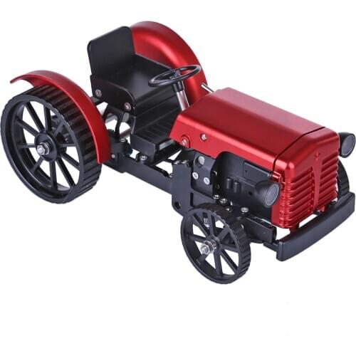 Teching Mini APP Remote Control Electric Tractor DIY Metal Mechanical Model High Level Educational Toy