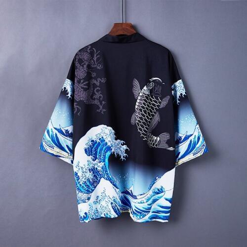 Japanese Kimono Couples Cardigan Woman Coat Summer Haori Kimono Yukata Woman Thin Loose Sweet Outer Garment