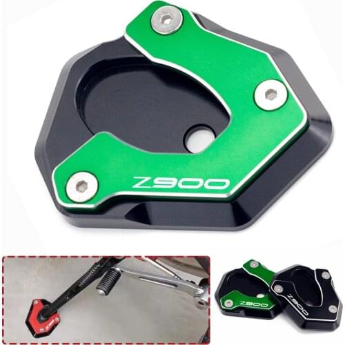 Z 900 Motorcycle Side Stand Enlarger Kickstand Enlarge Plate Pad Aluminum Accessories For Kawasaki Z900 2017 2018 2019 2020 2021