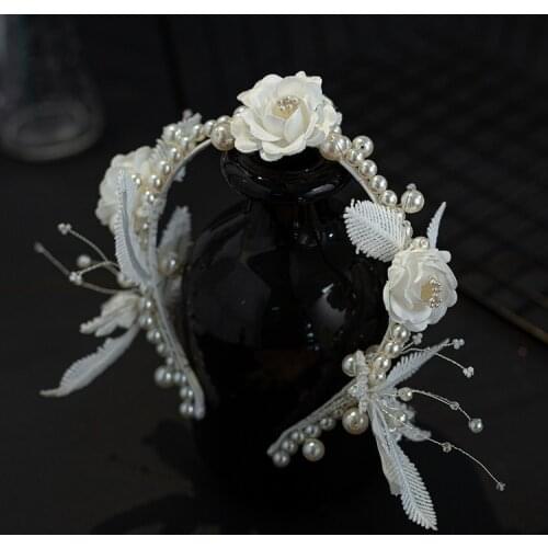 New Retro Flower Fairy Beauty Bride Hair Hoop Women Hairbands Bride Headdress Wedding Hair Accessories
