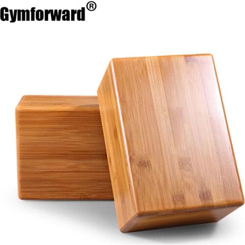 1 pc Brand New Natural High-density Bamboo Yoga Block Bricks High Quality Home Practice Fitness Gym Exercise Sport Tool