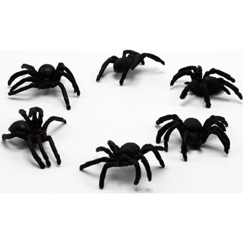 5/10 pcs/set Funny Gadgets Simulation Spider Toy Lifelike Scary Red Eyes Joking Novelty Trick Fake Bugs Halloween Props