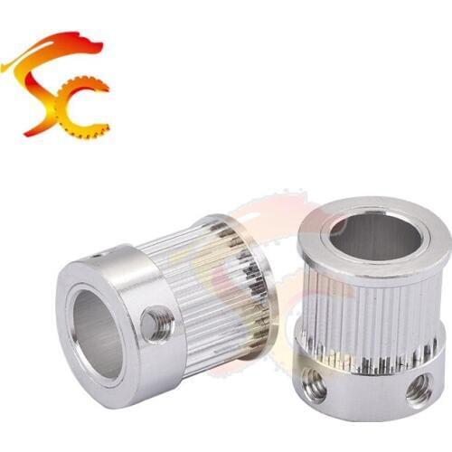 50pcs 3D Printers Parts printer pulley GT2 25 teeth bore 10mm 2GT 25 teeth timing pulley fit for GT2 belt width 10mm