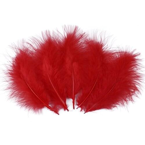 50Pcs Natural Fly Tying Fluffy Turkey Feathers For Jewelry Carnival Wedding Dress Sewing Accessory Home Decoration Crafts